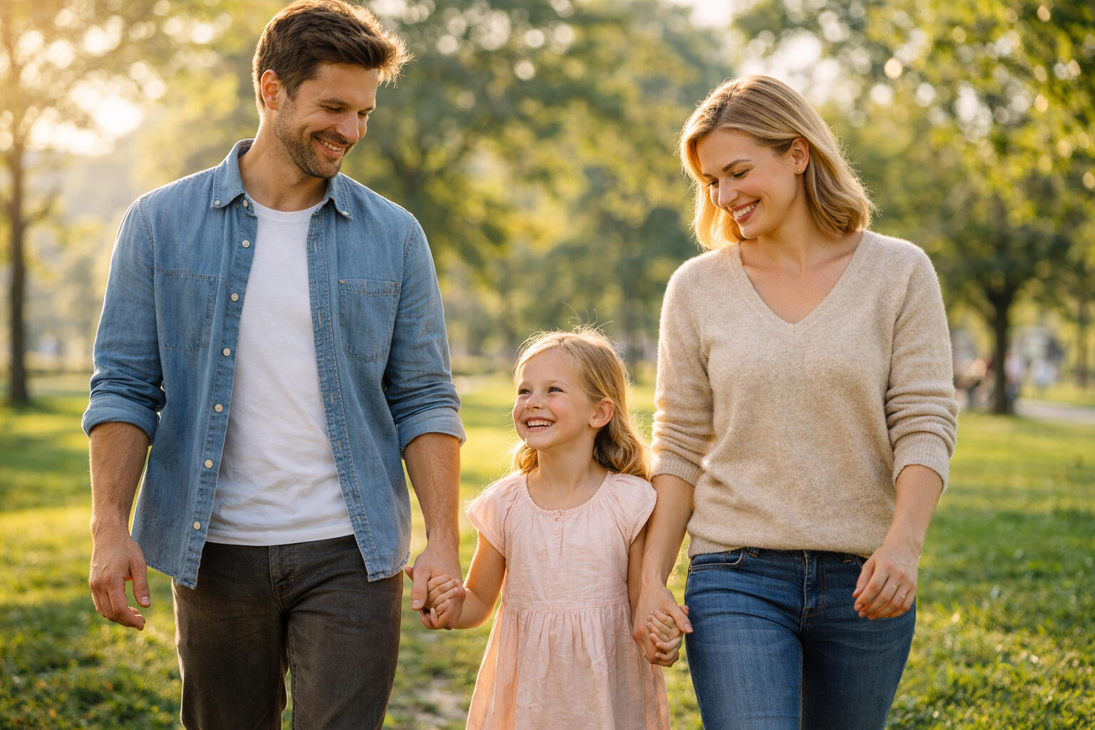 Personenversicherung Familie im Park
